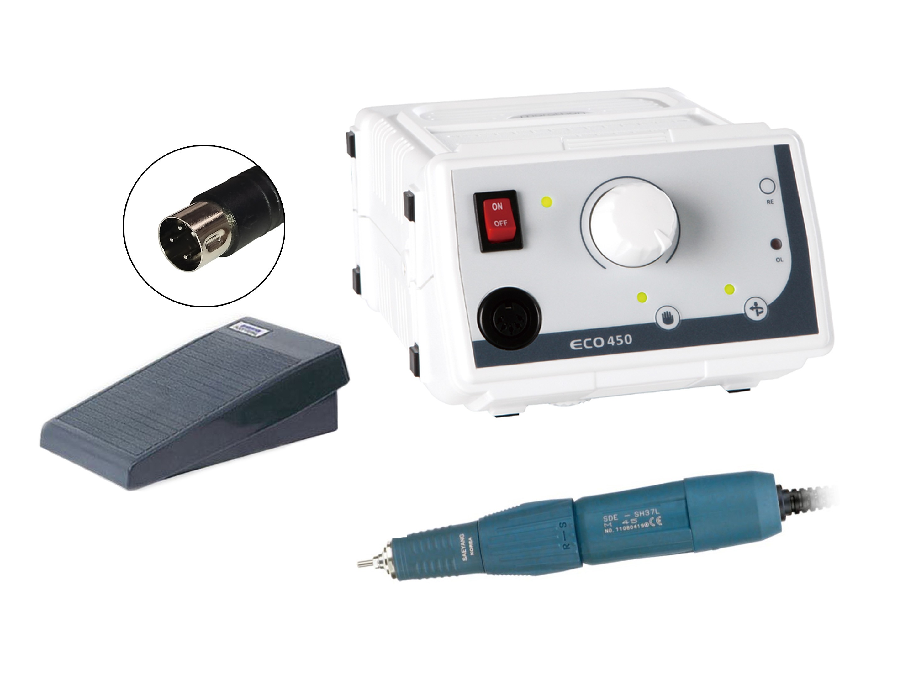 MICROMOTOR MARATHON ECO450 WITH BRUSH 45000RPM PM SH37LN PEDAL FS60