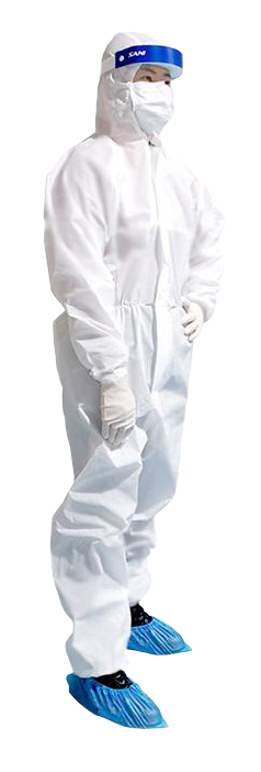 Non-woven protective suit Size. L – White