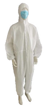 Polyester fiber protective suit Size XL – White fiber