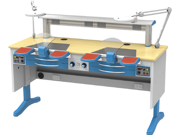 JT-55(B) Two-post laboratory bench 1.6 meters – with suction