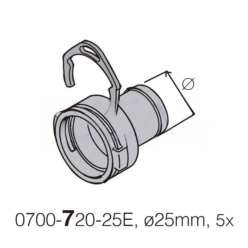 DürrConnect female to 25mm (K), 5 units