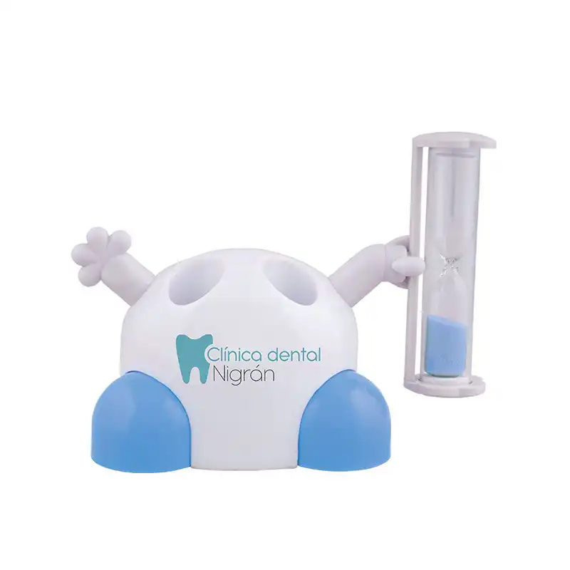Toothbrush holder with personalized clock Bader