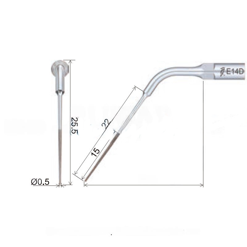 Woodpecker E14D ultrasonic tip compatible with EMS | Endo Diamond