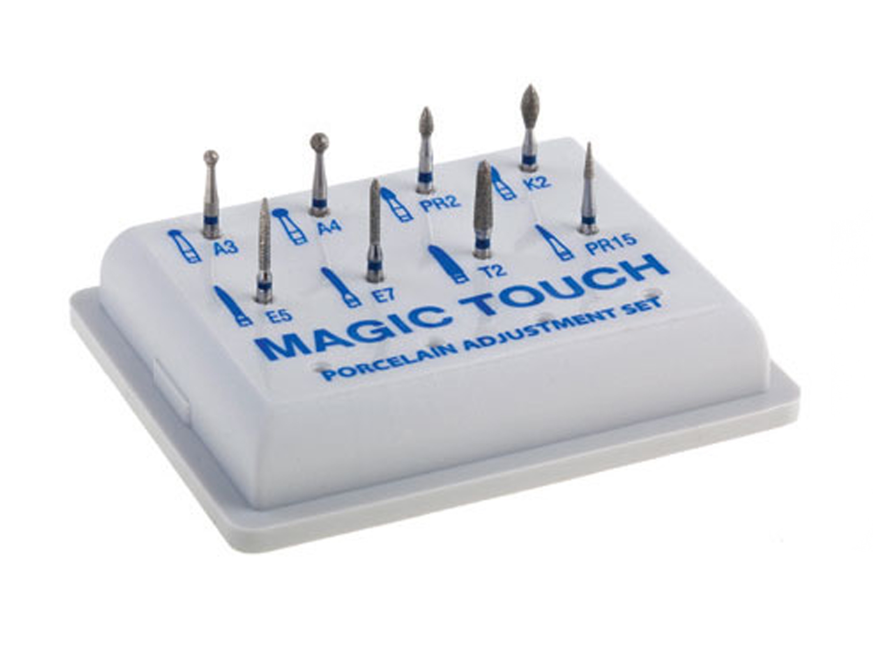 KIT "MAGIC TOUCH" 8 BURS FOR CERAMIC DENTURE TREATMENT