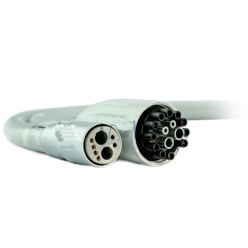 Hose for micromotor Bien Air MC3 / LK / LED with and without light, CEFLA connector, rotating terminal, 120cm, dark grey