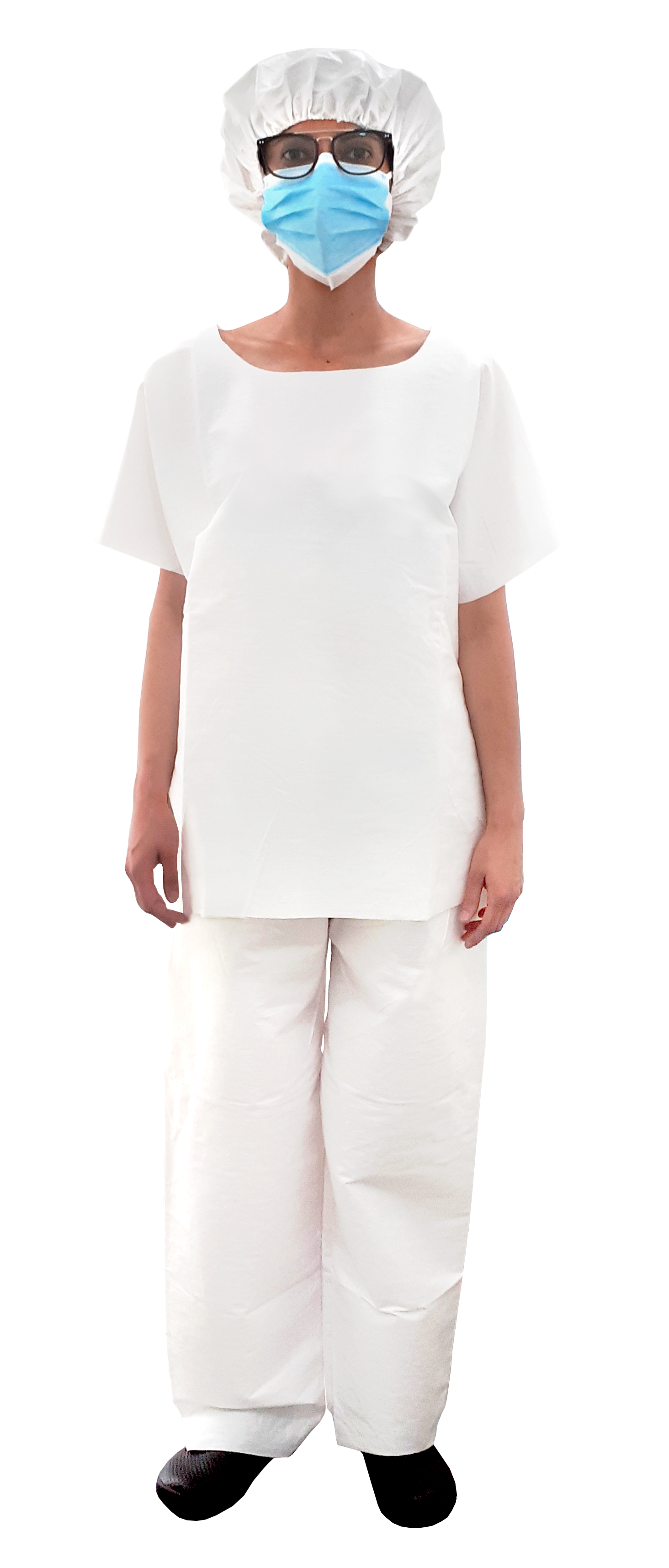 Waterproof Surgical Pajamas Size M – White