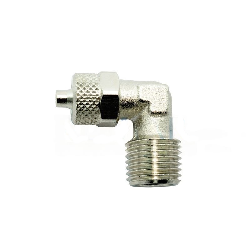 Fixed elbow fitting, male 1/8″ x 6 mm | 5 pcs.