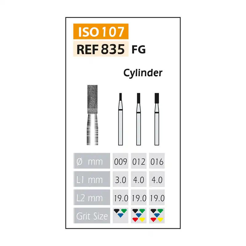 Diamond Burs FG ISO 835-314-514-016 Red Bader
