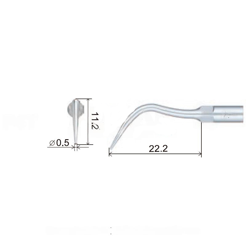 Ultrasonic tip Woodpecker P4T compatible EMS | Perio, Titanium
