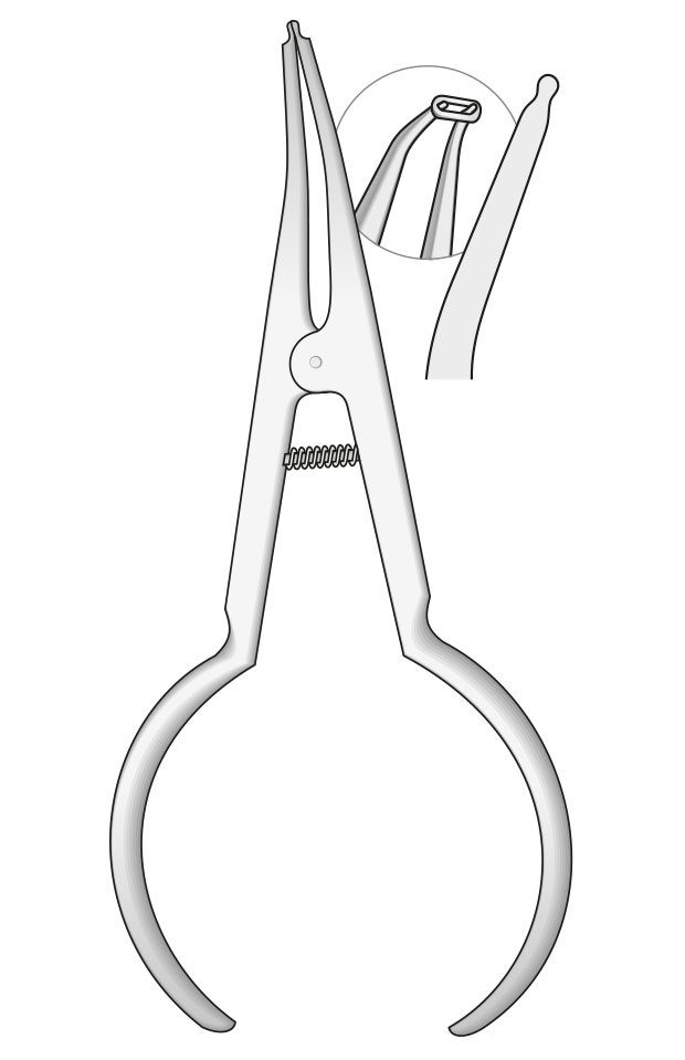 Angled Ligature Separating Pliers Bader