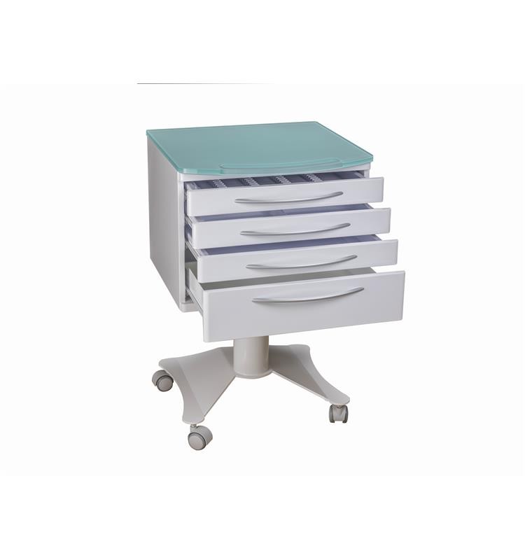 Mobile Trolley RC4Z-Glass with Glass Worktop