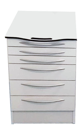 Laminated clinical cabinet – 1 module, wheels