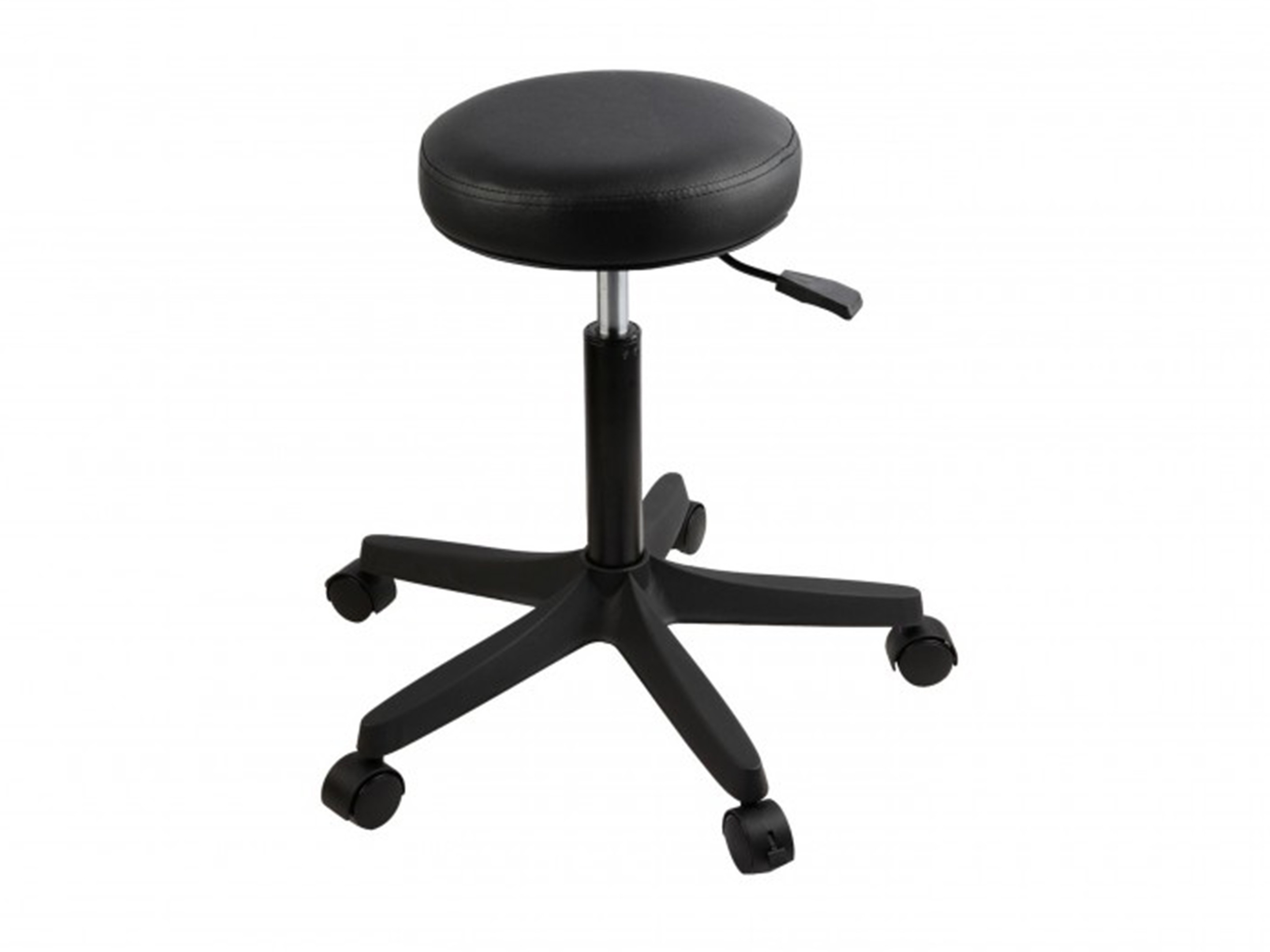 PADDED STOOL DURSTON 52-70cm WITH WHEELS