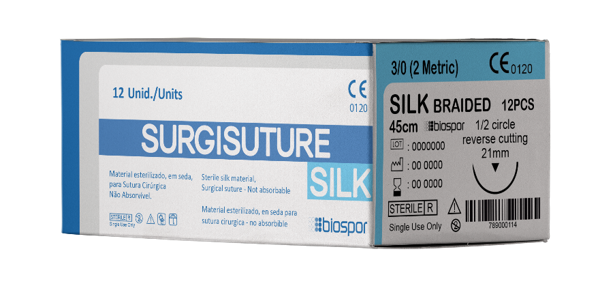 Surgisuture Silk – Silk suture – 4.0 triangular