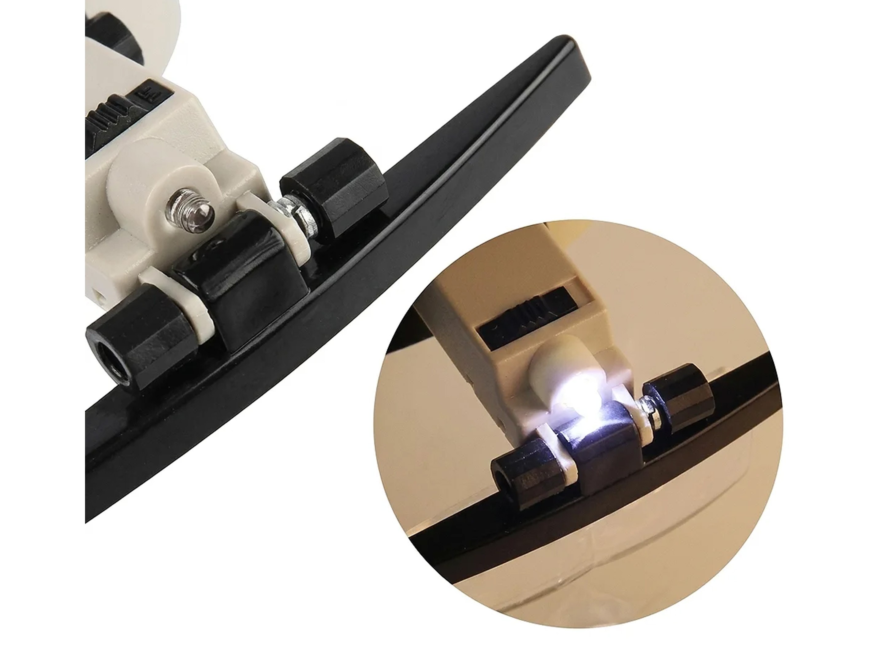 Binocular Headband Loupes with LED Light and 4 Lenses 1.5x-2x-2.5x-3.5x