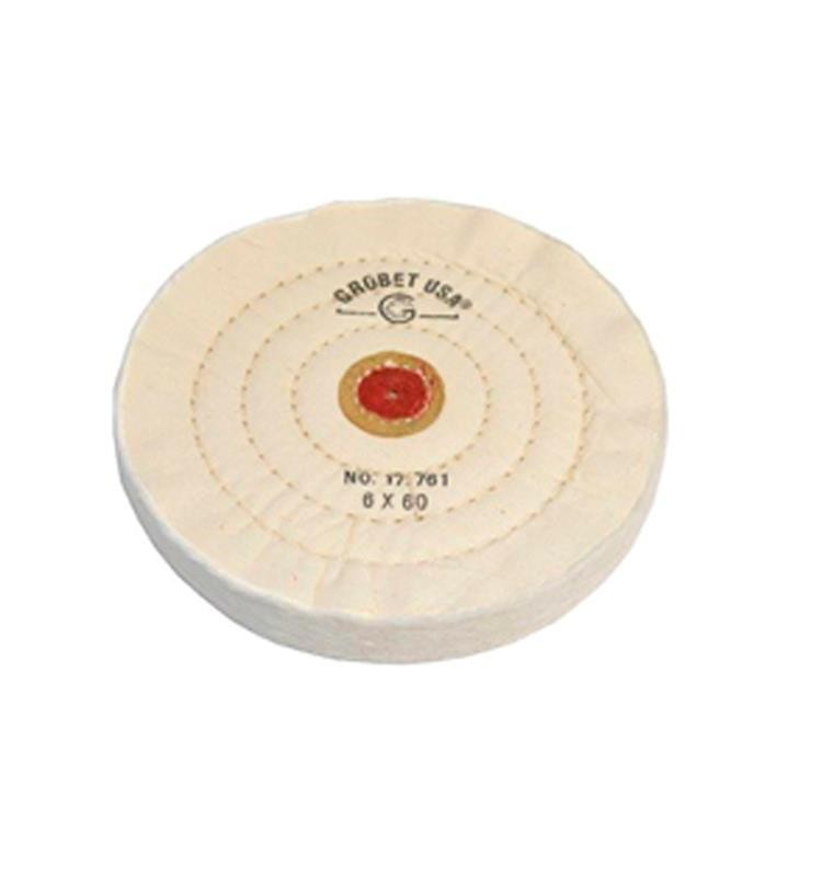 GROBET WHITE COTTON DISC 150 MM. DIAM 60 LEAVES (17.761)