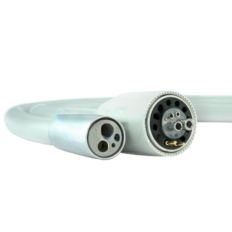 Turbine Hose Midwest 4 With Light, 6 Holes, Kavo Connector 1057, 1058*, 1060, 1062, 1063, 1065, 1066, 1078, 1080 (*Except 1058 Primus Life) (Series 1), With Spray Regulation, 135cm, Medium Grey