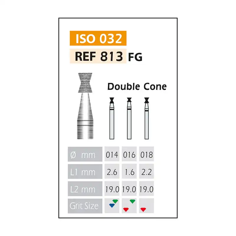 Diamond burs FG ISO 813-314-514-016 Red Bader