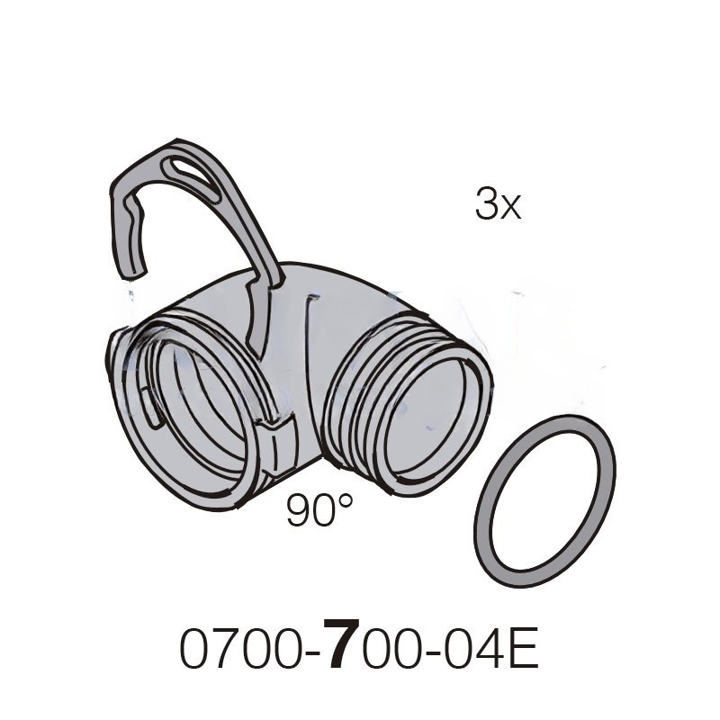 DürrConnect Elbow 90° (K), 5 Units