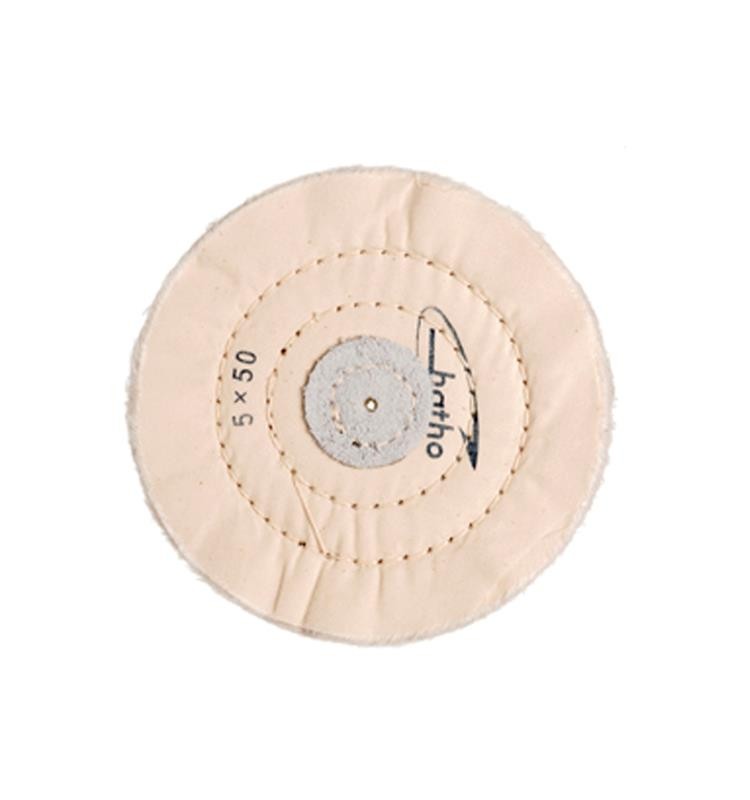 HATHO WHITE COTTON DISC 125x15 MM 50 LEAVES