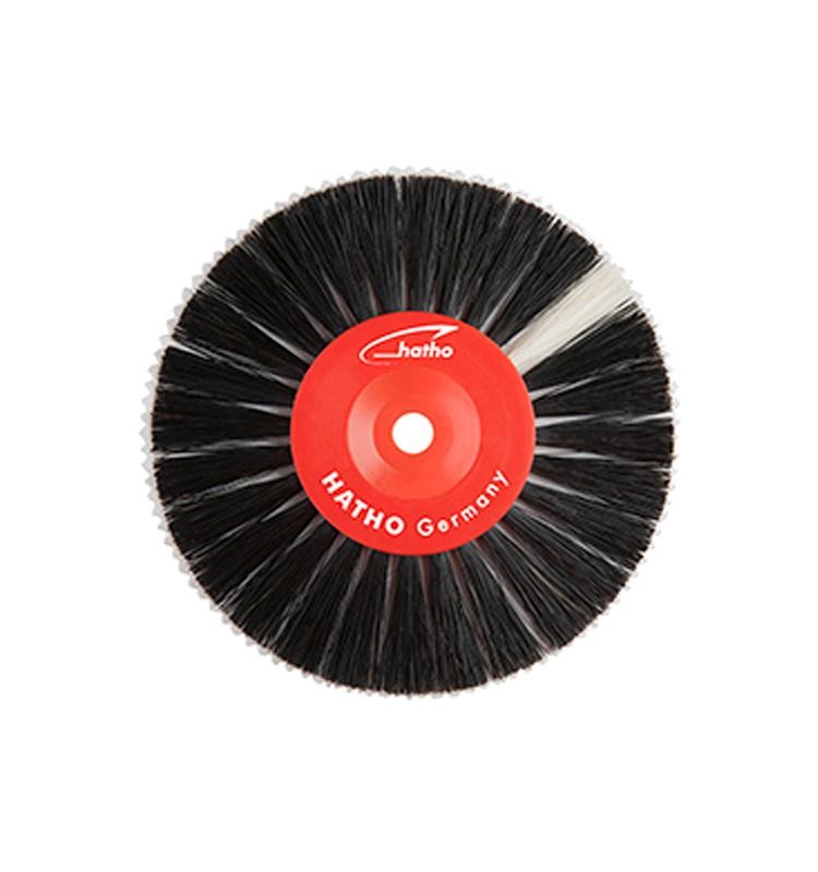 HATHO BRUSH 80 mm. BLACK HAIR+INTERIOR SILICONE MOD.8277