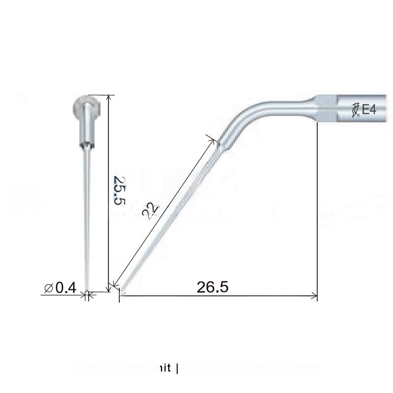 Woodpecker E4 ultrasonic tip compatible with EMS | Endo