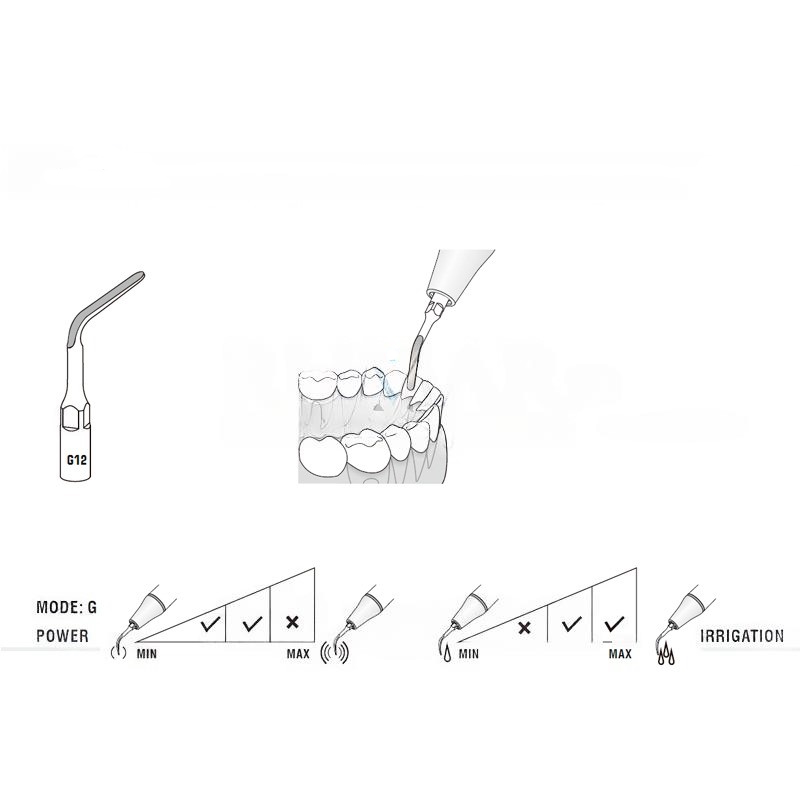 Woodpecker GD12 ultrasonic tip compatible with Satelec | Prophylaxis