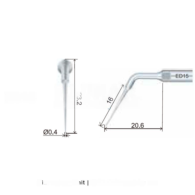 Woodpecker ED15 ultrasonic tip compatible with Satelec | Endo