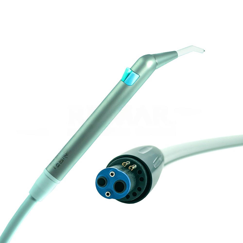 Luzzani Minimate Angled 3F Steel Syringe, Planmeca connector, 100cm, light grey