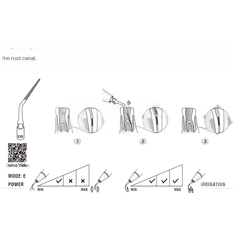 Ultrasonic tip Woodpecker ED3D compatible Satelec | Endo, Diamond