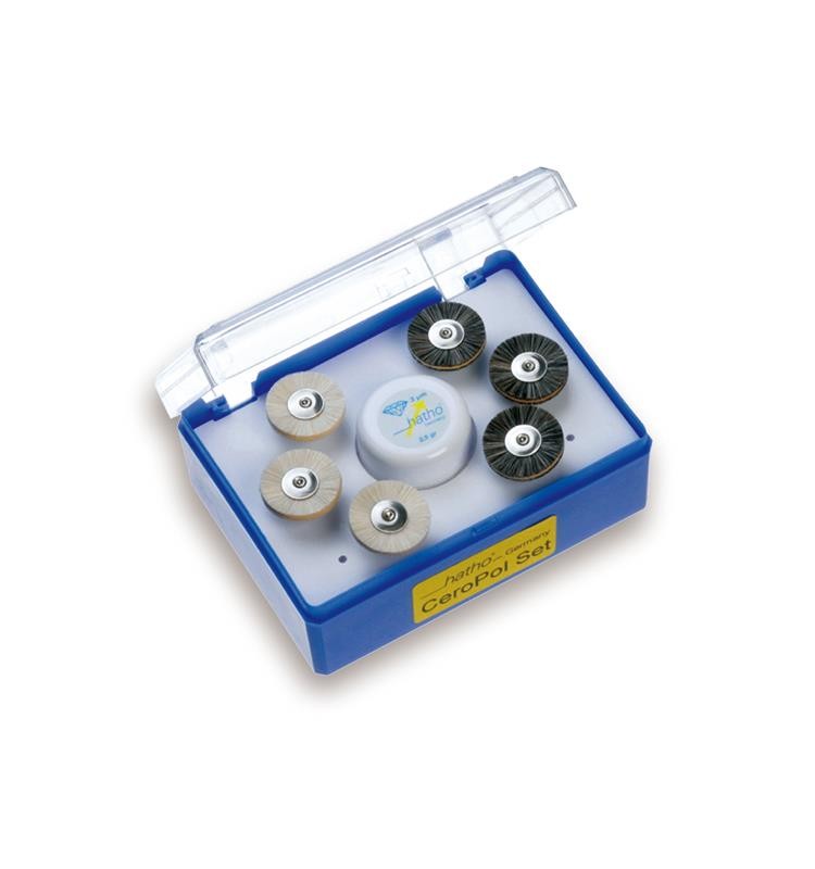 POLISHING SET DIAMOND PASTE+6 BRUSHES, FOR METAL CERAMIC AND COMPOSITE
