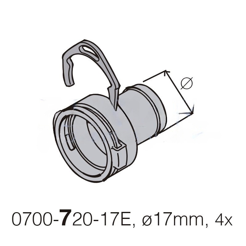 DürrConnect Female to 17mm (K), 5 Units