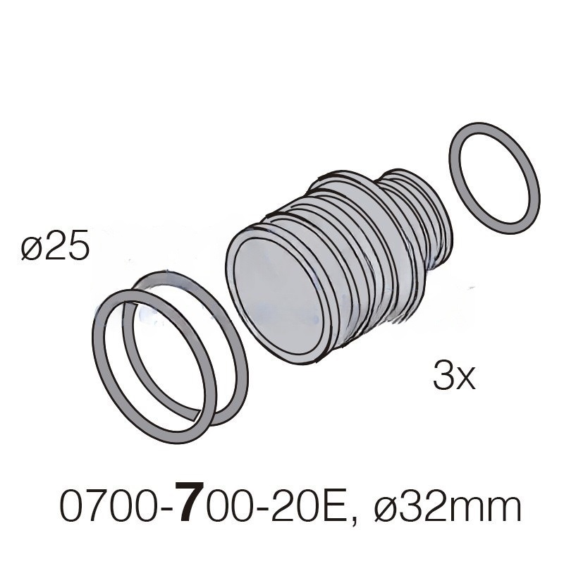 DürrConnect sleeve to 32mm (K), 5 units