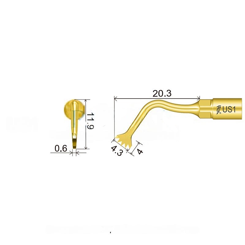Woodpecker US1 surgical tip for Mectron (Surgery), Woodpecker Surgic Touch, Ultrasurgery and others | Osteotomy