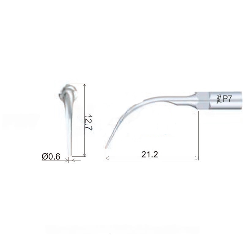 Woodpecker PD7 ultrasonic tip compatible with Satelec | Perio
