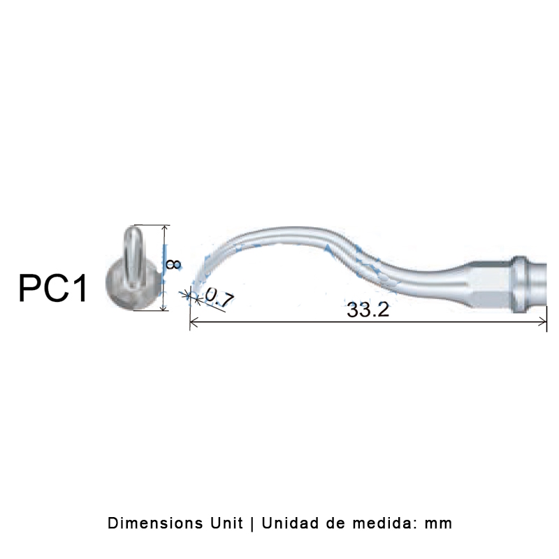 Woodpecker PC1 ultrasonic tip compatible with KaVo | Perio