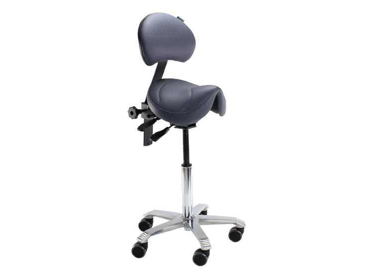 Saddle Stool Score Saddle – Amazone with backrest (with tilting mechanism, one color)