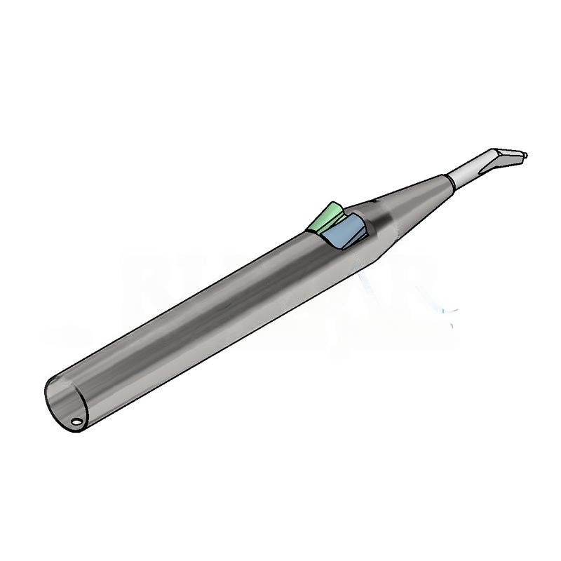 Complete housing Luzzani Minimate steel syringe, straight