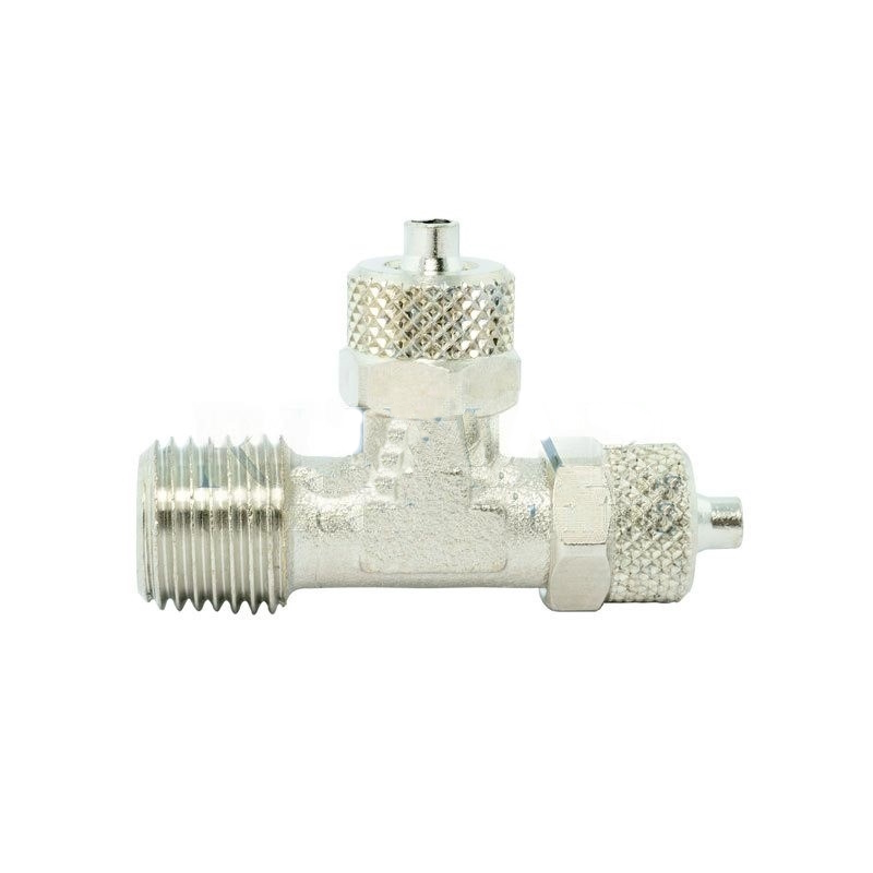 1/4″ male side “T” fitting conical 6mm x 6mm