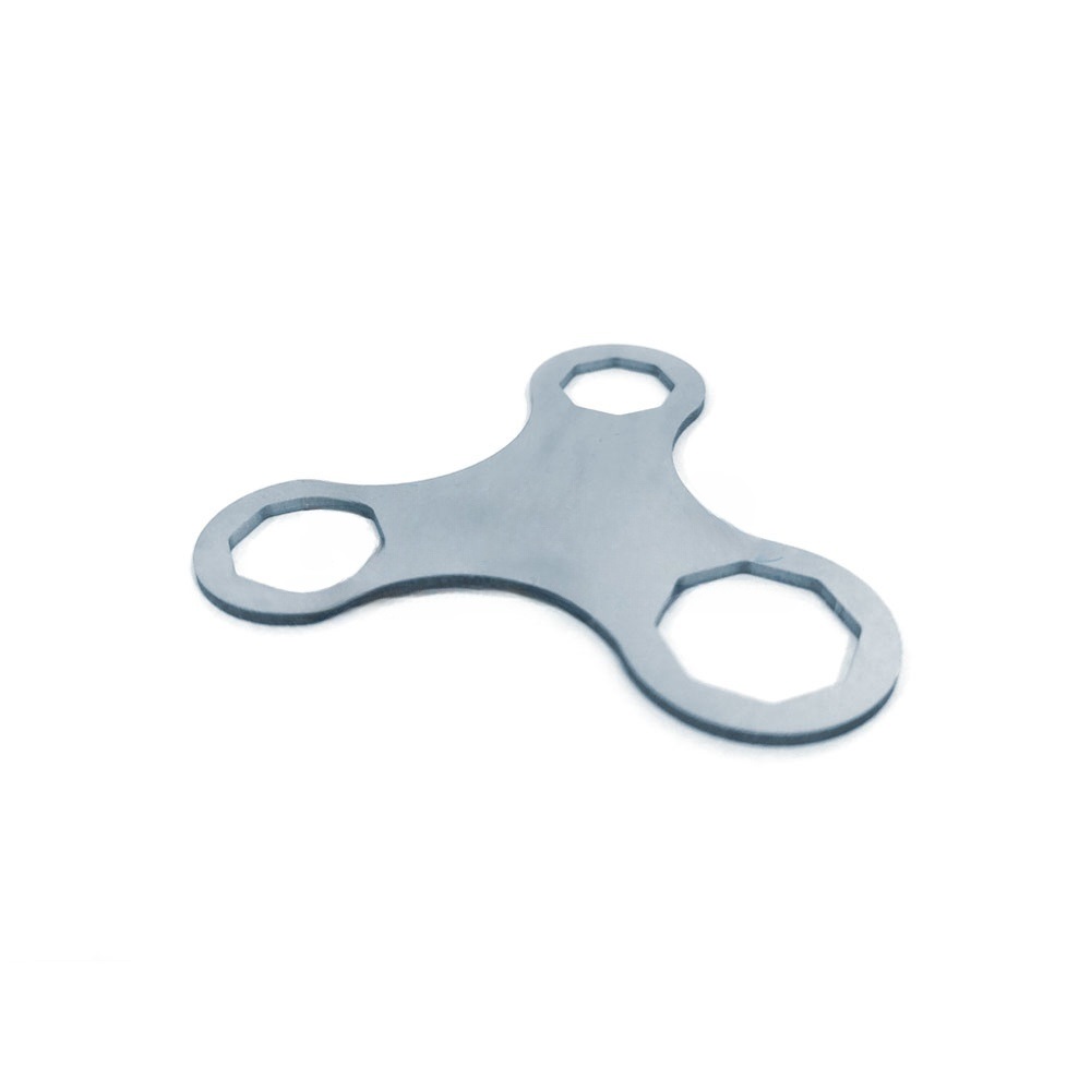Triple wrench for button caps of turbines NSK Ti-Max X500, X600, X700 and NL9000