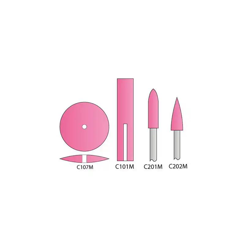 Pink Polisher Medium Cylinder ISO 658.900.114.524.060 Bader
