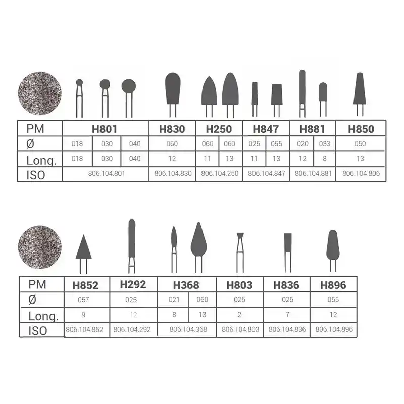 Hp Diamond Burs Iso.806.104.001.847.025 Bader