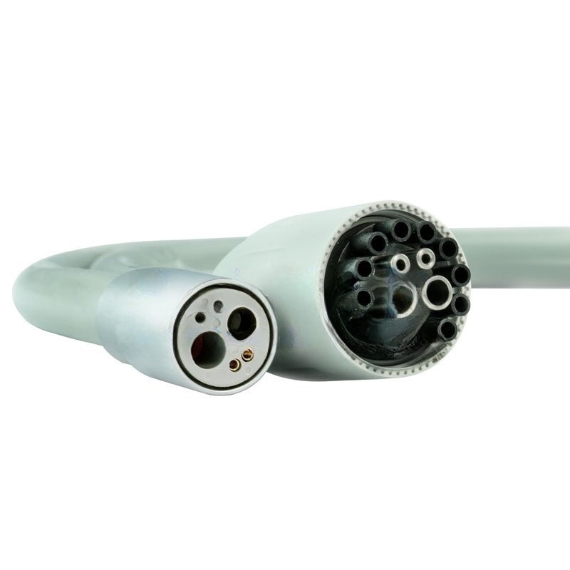Midwest 4 turbine hose with light, 6 holes, Cefla connector, 120cm, dark grey