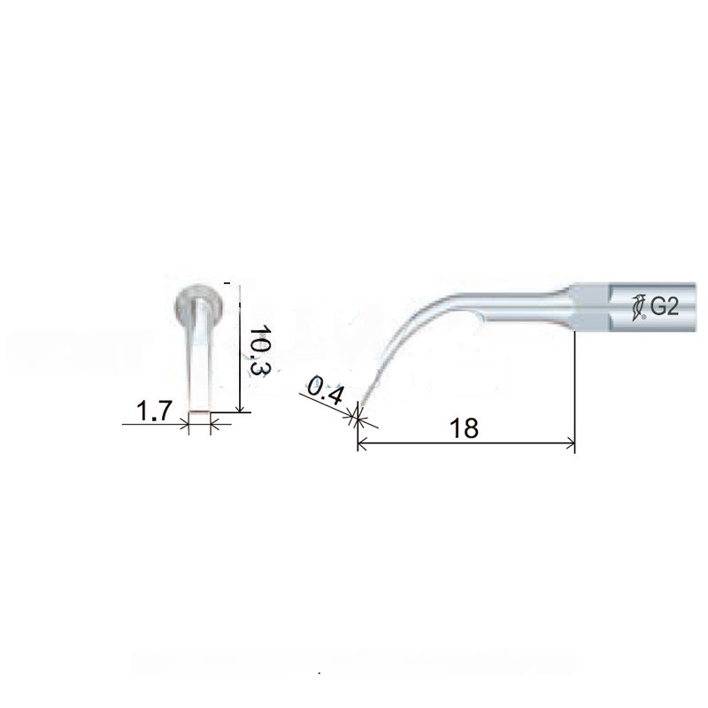 Ultrasonic Tip Woodpecker GD2T Compatible With Satelec | Prophylaxis Titanium Treatment