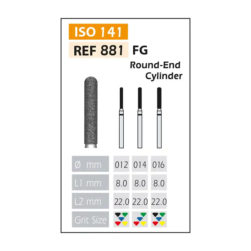Diamond Burs FG ISO 881-314-504-016 Yellow Bader