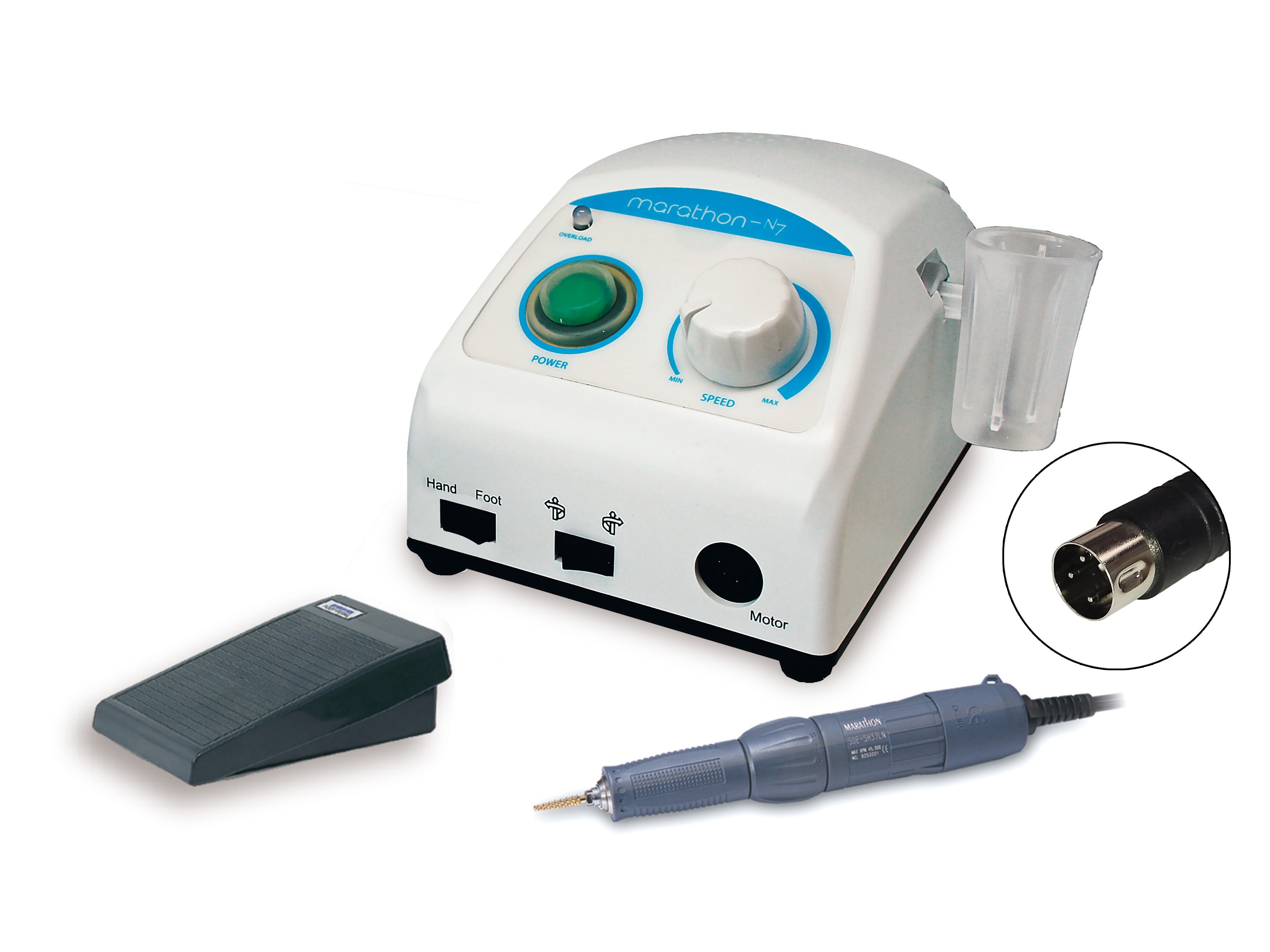 MICROMOTOR MARATHON N7 WITH BRUSH 40,000RPM - PM SH37LN AND FS PEDAL