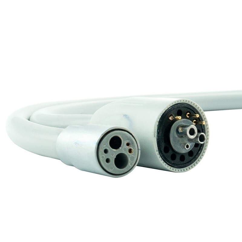 Midwest 4 turbine hose with light, 6 holes, equipment connector KaVo E30S, E30T, E50S and E70S, except E50T, E70T and E80T (Series 2: without magnetic sensor), 120cm, medium grey