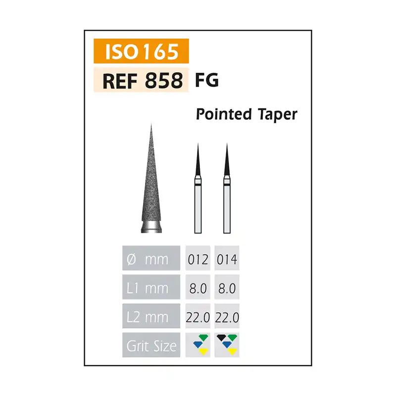 Diamond Burs FG ISO 858-314-534-012 Green Bader