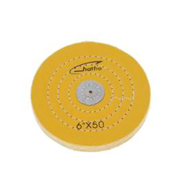 HATHO YELLOW COTTON DISC 150x15 MM 50 SHEETS