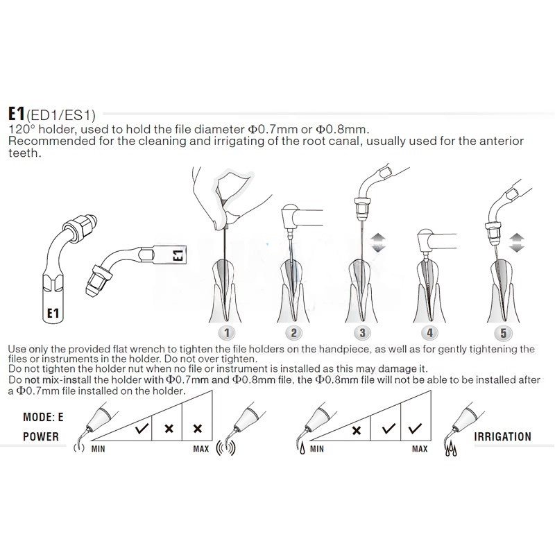 Endochuck ultrasonic tip Woodpecker ES1 compatible SIRONA | Endo